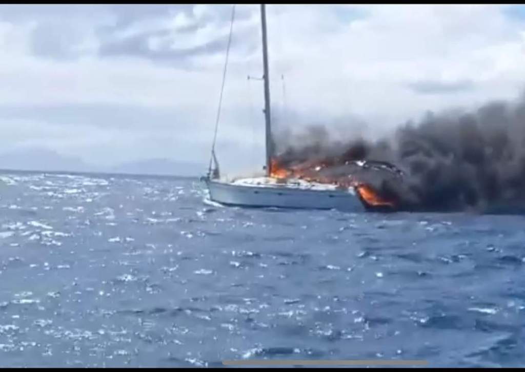 Two Escape Unhurt from Burning&nbsp;Vessel