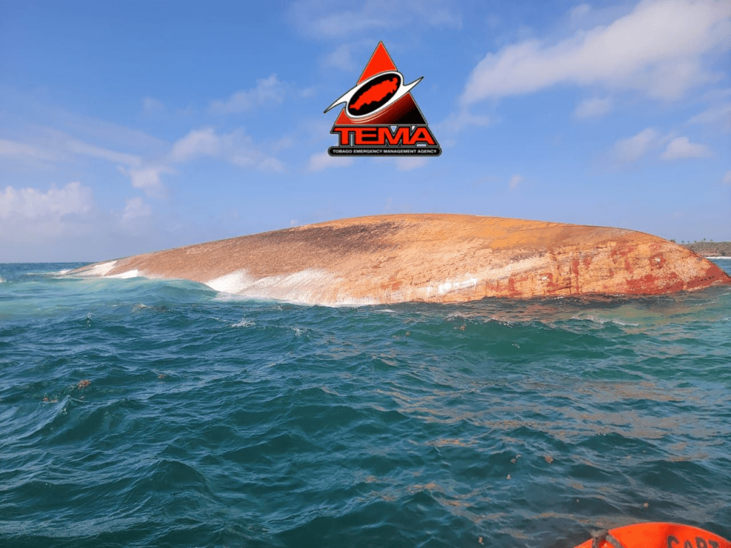Overturned Vessel Off Cove Industrial Park&nbsp;Tobago
