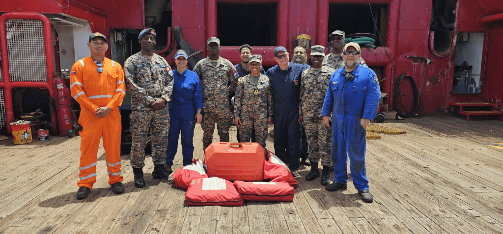 ABDF Coast Guard Makes Courtesy Call To Offshore Supply Vessel AMAZON&nbsp;CHIEFTAIN