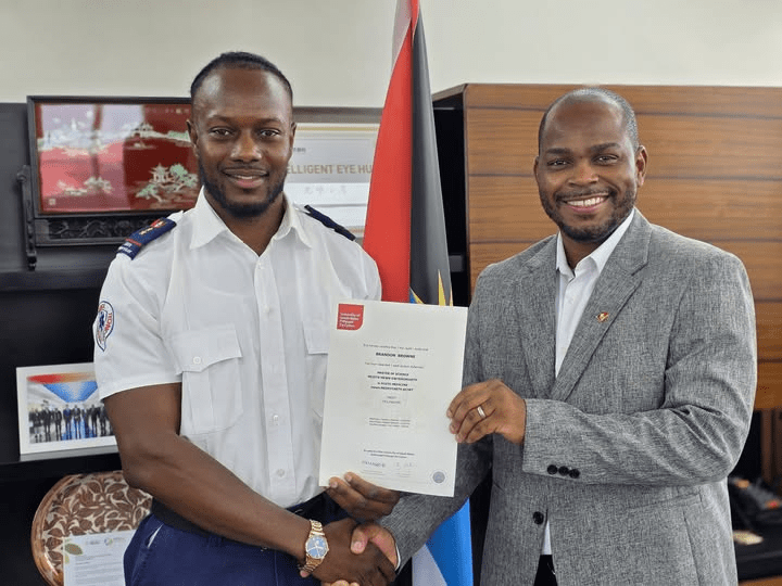 Minister Michael Joseph Congratulates ABEMS’ Brandon Brown On Earning Master’s Degree In Acute&nbsp;Medicine