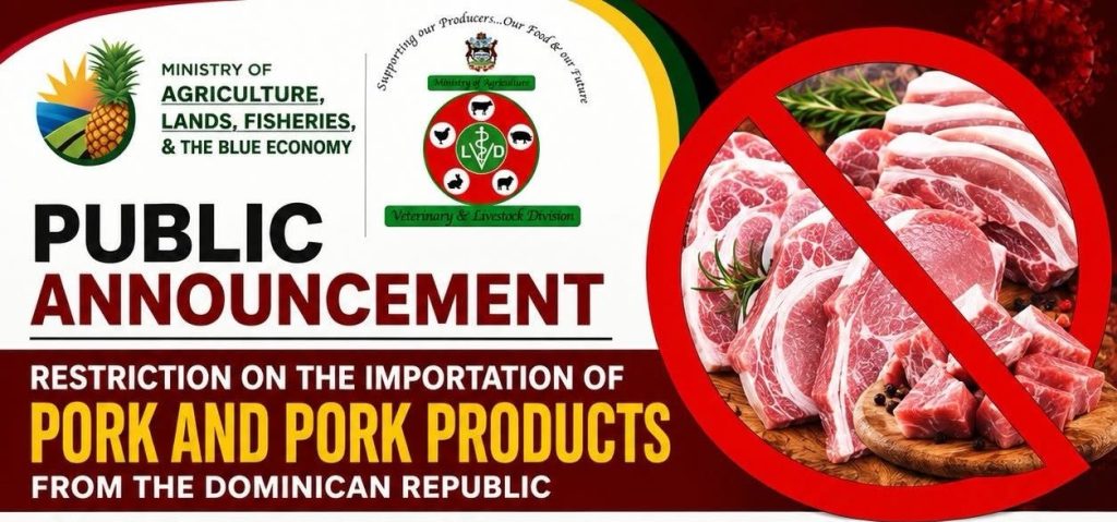 NOTICE: Restriction On The Importation Of Pork And Pork Products From The Dominican&nbsp;Republic