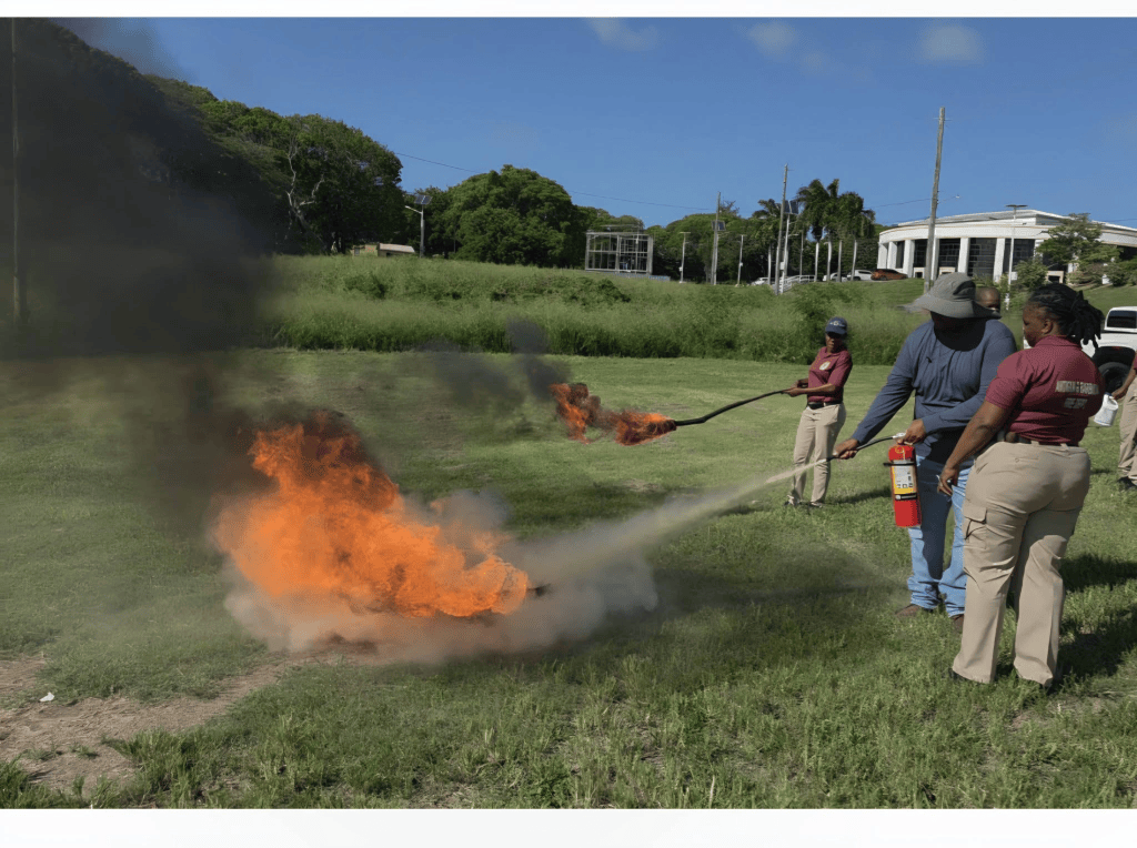 Health Ministry Departments Receive Fire Safety Training